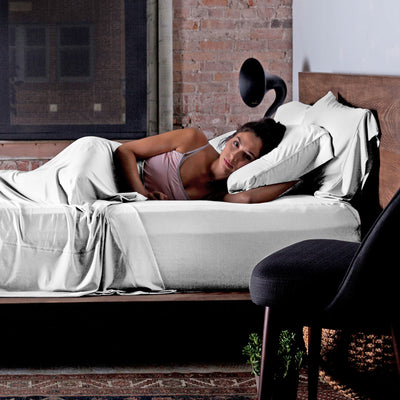 SHEEX Elevated Sheets w/ 2 Pillowcases, King/Cali King, Bright White (Used) - VMInnovations