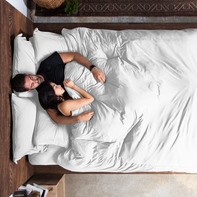 SHEEX Elevated Sheets w/ 2 Pillowcases, King/Cali King, Bright White (Used) - VMInnovations