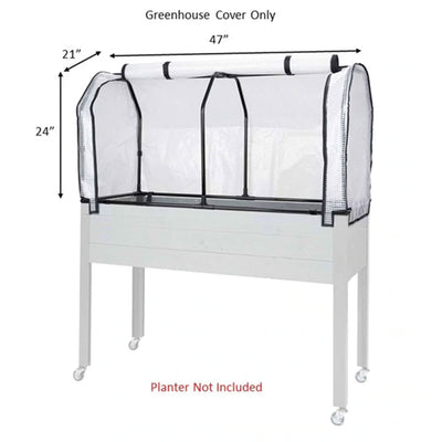 CedarCraft Greenhouse Cover, 47"L x 21"W x 24"H, for Elevated Planter Boxes