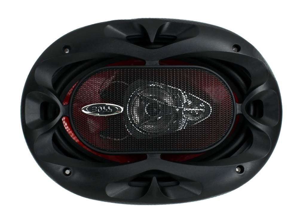BOSS CH6930 6x9" 400W 3-Way Car Coaxial Audio Stereo Speakers Red