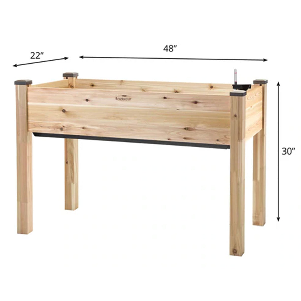 CedarCraft Self-Watering Elevated Cedar Garden Planter with Greenhouse Cover