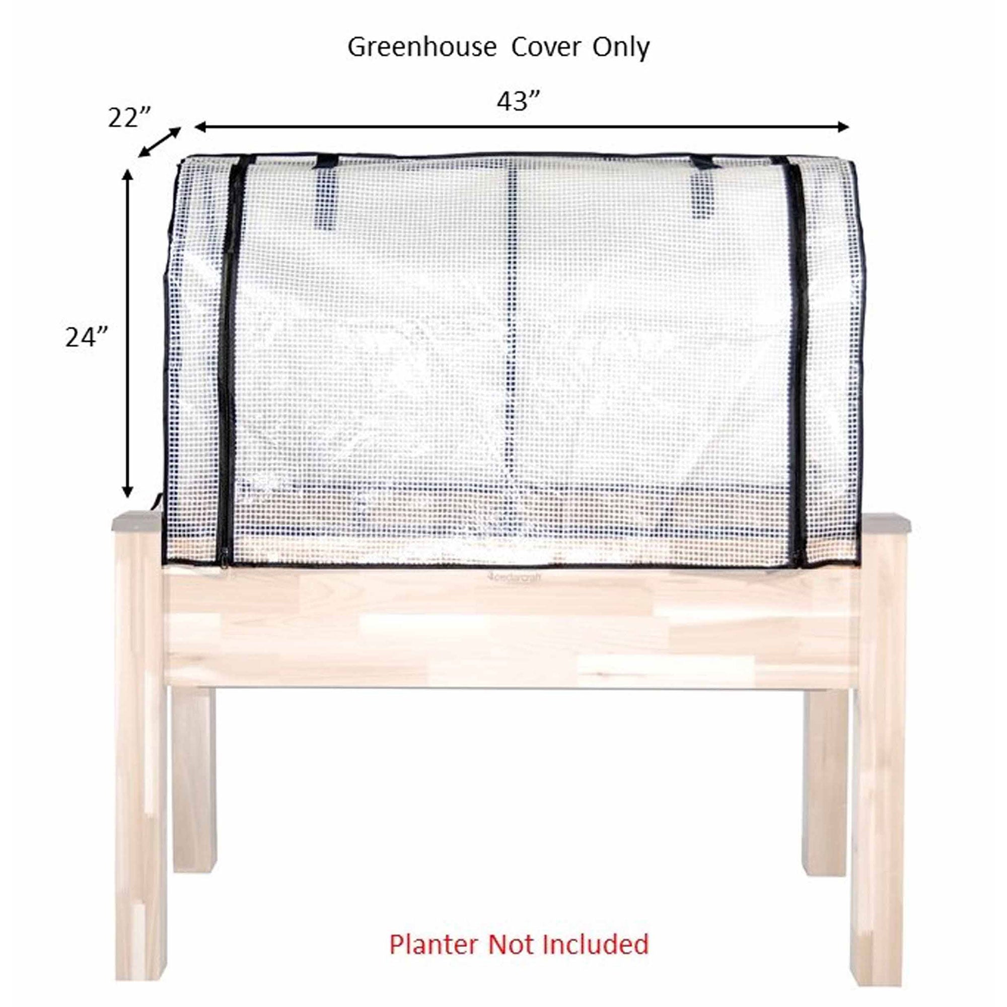 CedarCraft Self-Watering Elevated Cedar Garden Planter with Greenhouse Cover