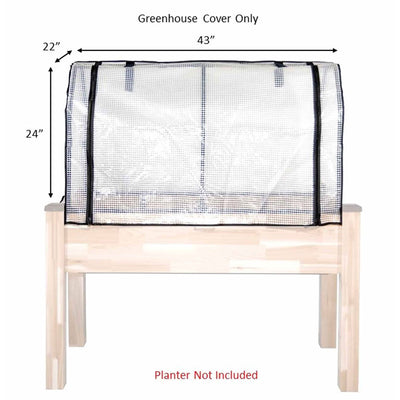 CedarCraft Self-Watering Elevated Cedar Garden Planter with Greenhouse Cover
