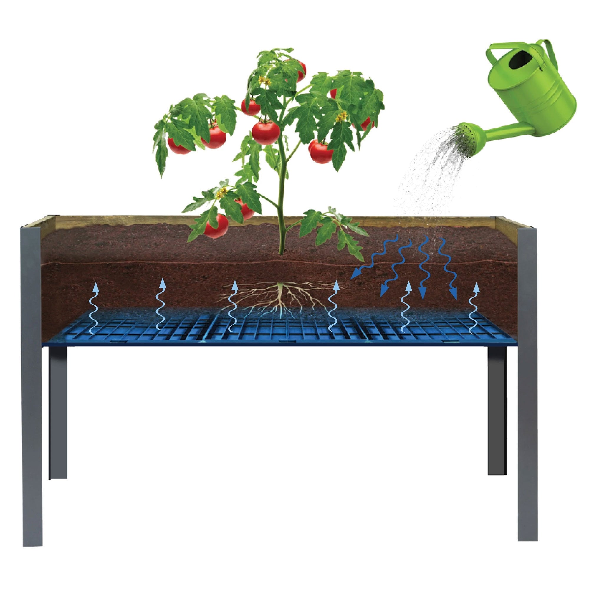 CedarCraft Elevated Spruce Planter with Greenhouse Cover, 21 X 47 X 30 Inches