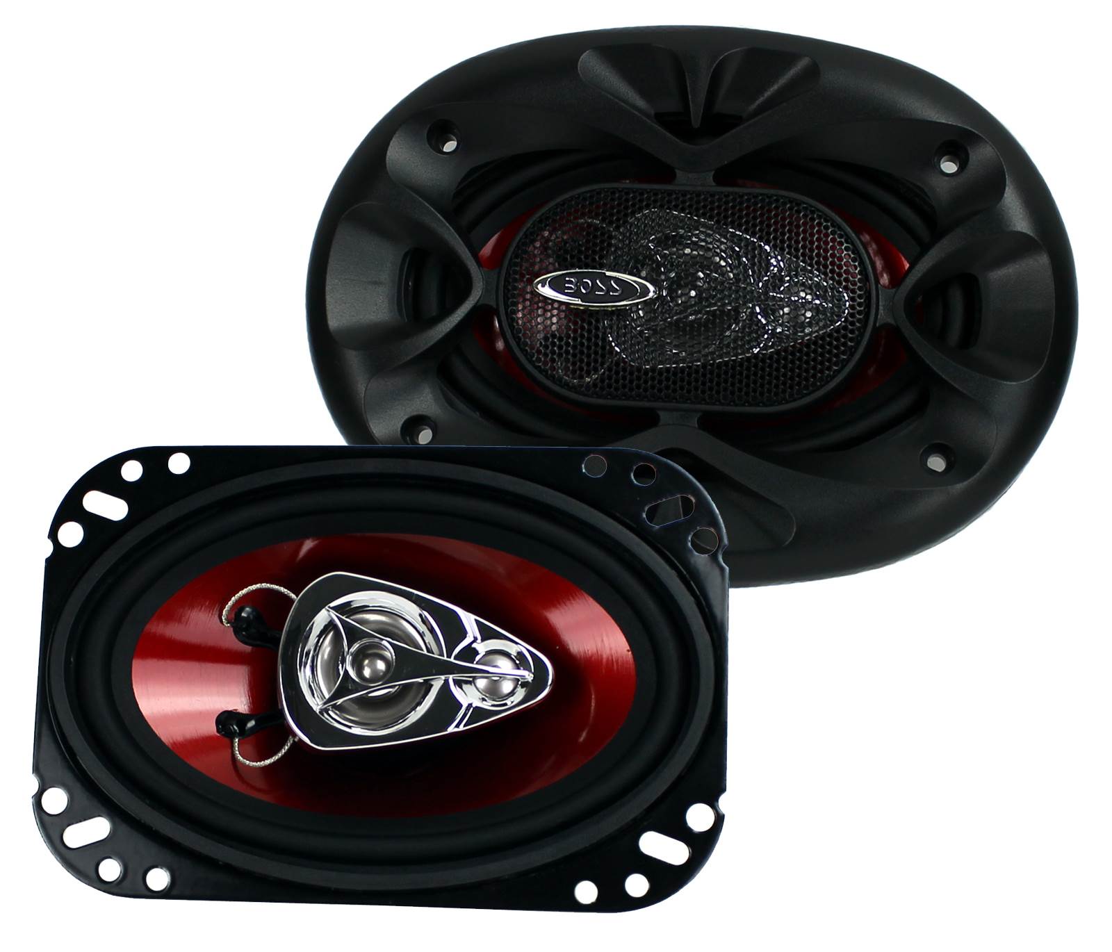 BOSS CH4630 4"x 6" 3-Way 500W Car Audio Coaxial Speakers Stereo 4 Ohm (2 Pairs) - VMInnovations