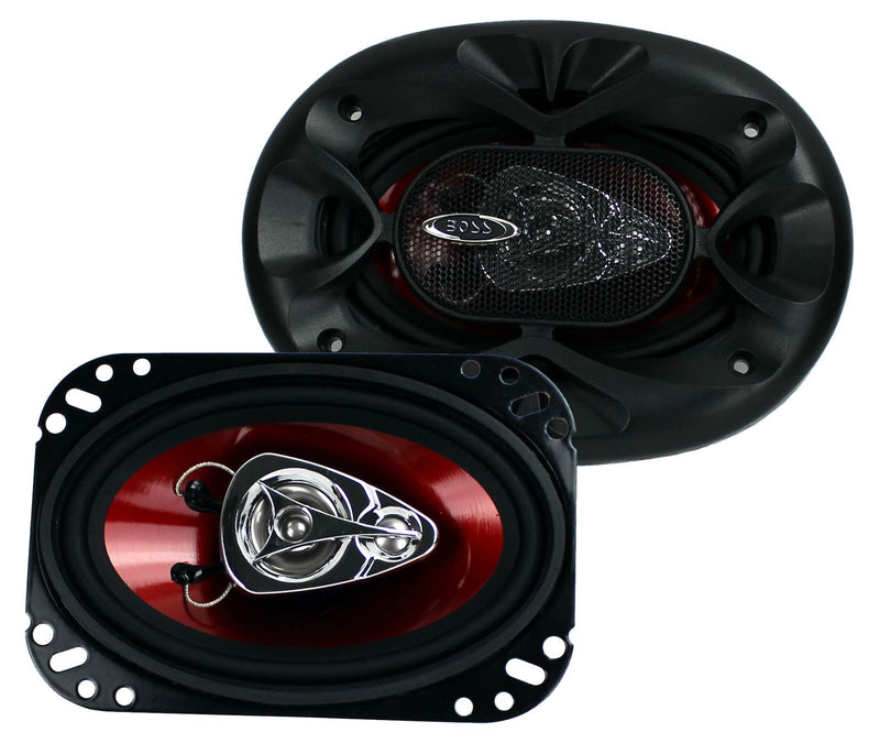 BOSS CH4630 4"x 6" 3-Way 500W Car Audio Coaxial Speakers Stereo 4 Ohm (2 Pairs)