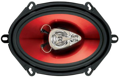 BOSS CH5730 5x7" 600W 3-Way Car Coaxial Audio Stereo Speakers Red 2 PAIRS