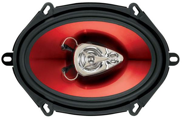 BOSS CH5730 5x7" 600W 3-Way Car Coaxial Audio Stereo Speakers Red 2 PAIRS