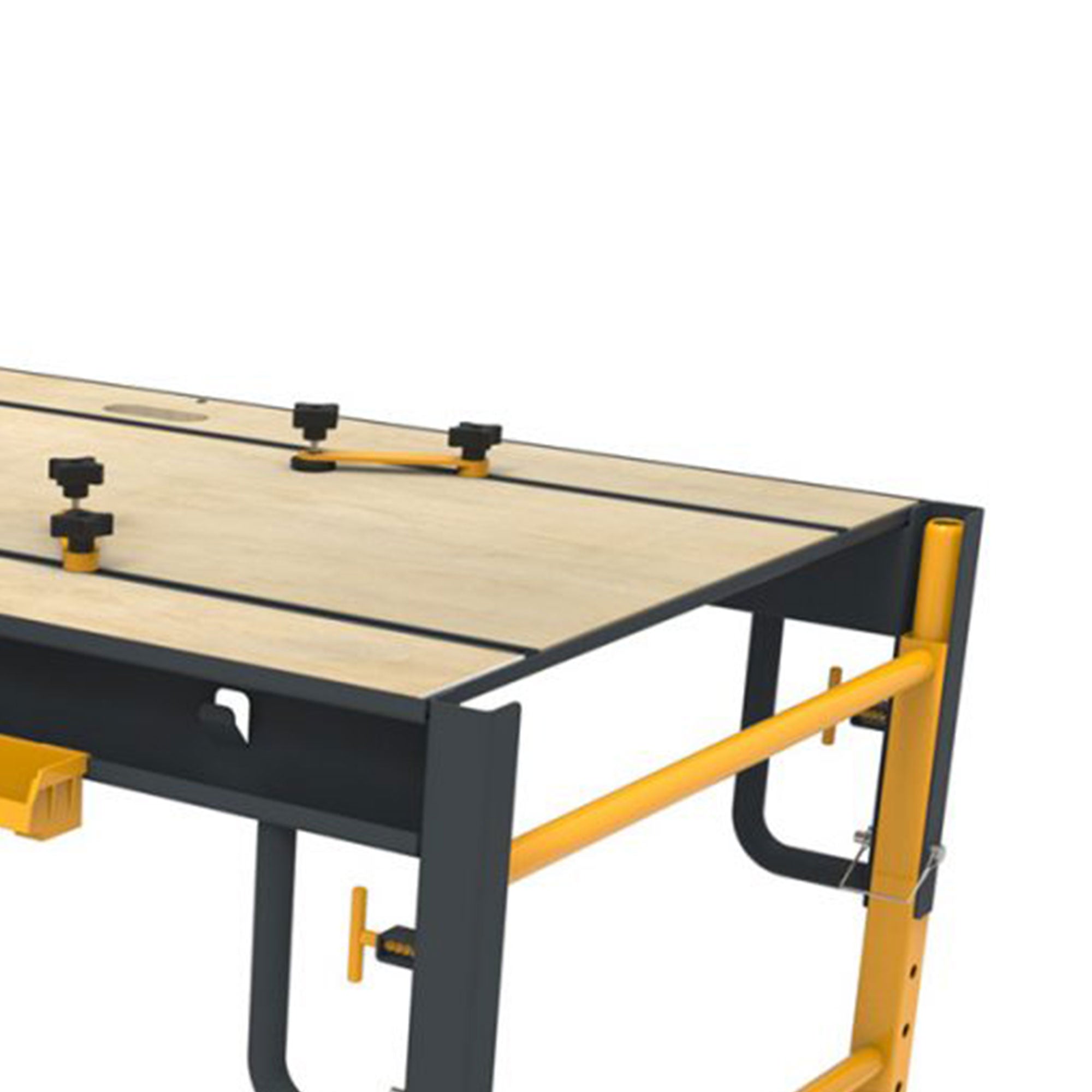Stacker 5 in 1 Multi Function Workbench for Miter Saws and Scaffolding, Yellow - VMInnovations