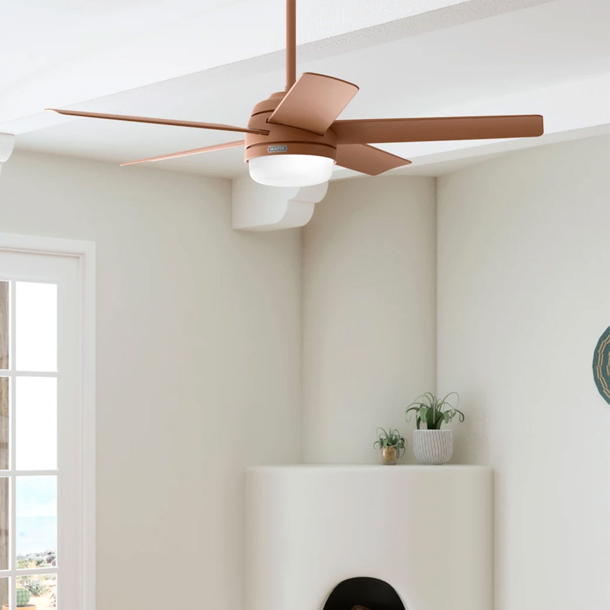 Hunter Fan Company SureSpeed Yuma 52 Inch Ceiling Fan with LED Light, Terracotta