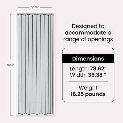 LTL Home Products Oakmont Accordion Folding Door, 48 x 80 Inches, Pecan(Damaged)