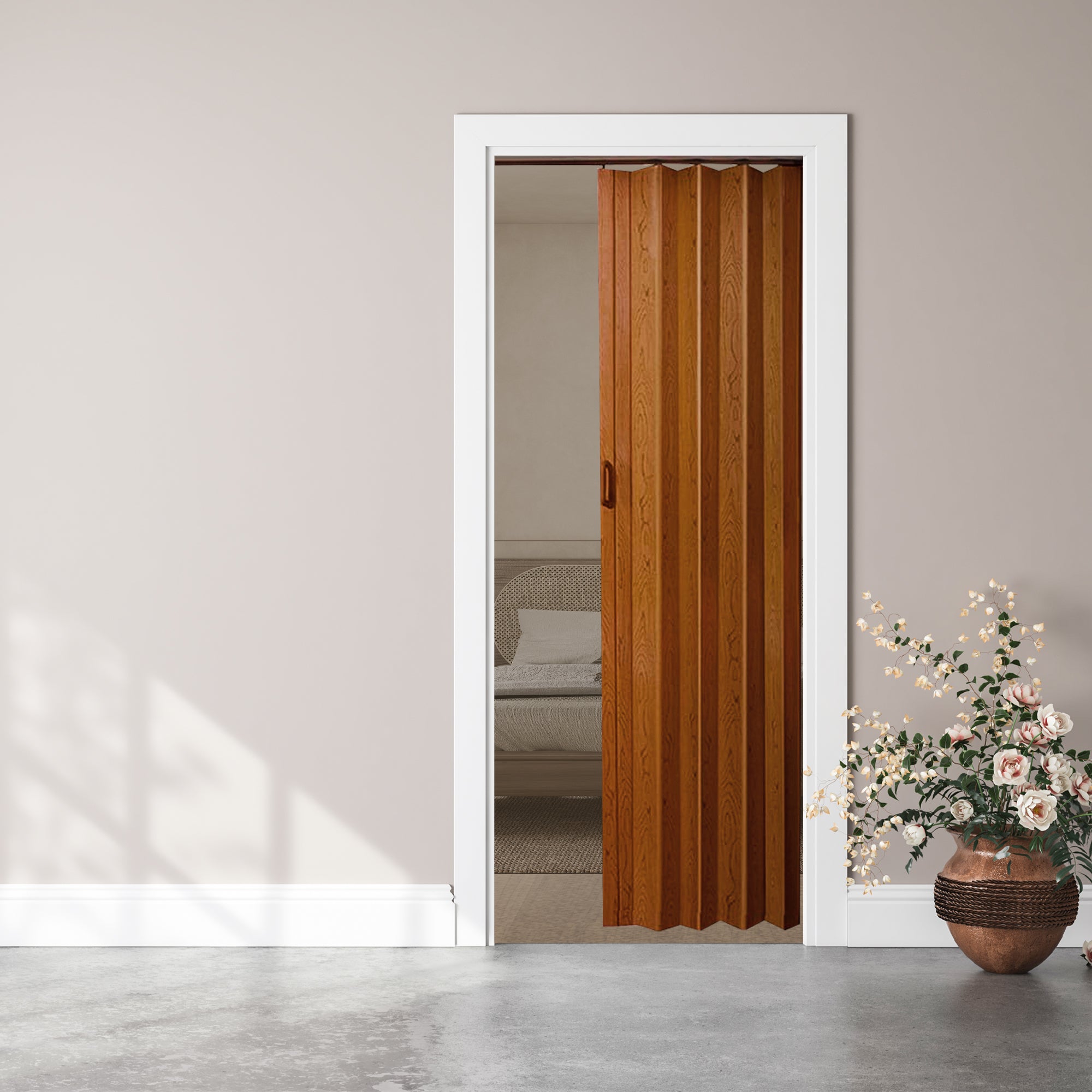 LTL Home Products Oakmont Accordion Folding Door, 48 x 80 Inches (Open Box) - VMInnovations