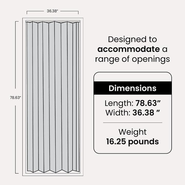 LTL Home Products OAKMT4880HEC Oakmont Wooden Style Vinyl Accordion Door, White