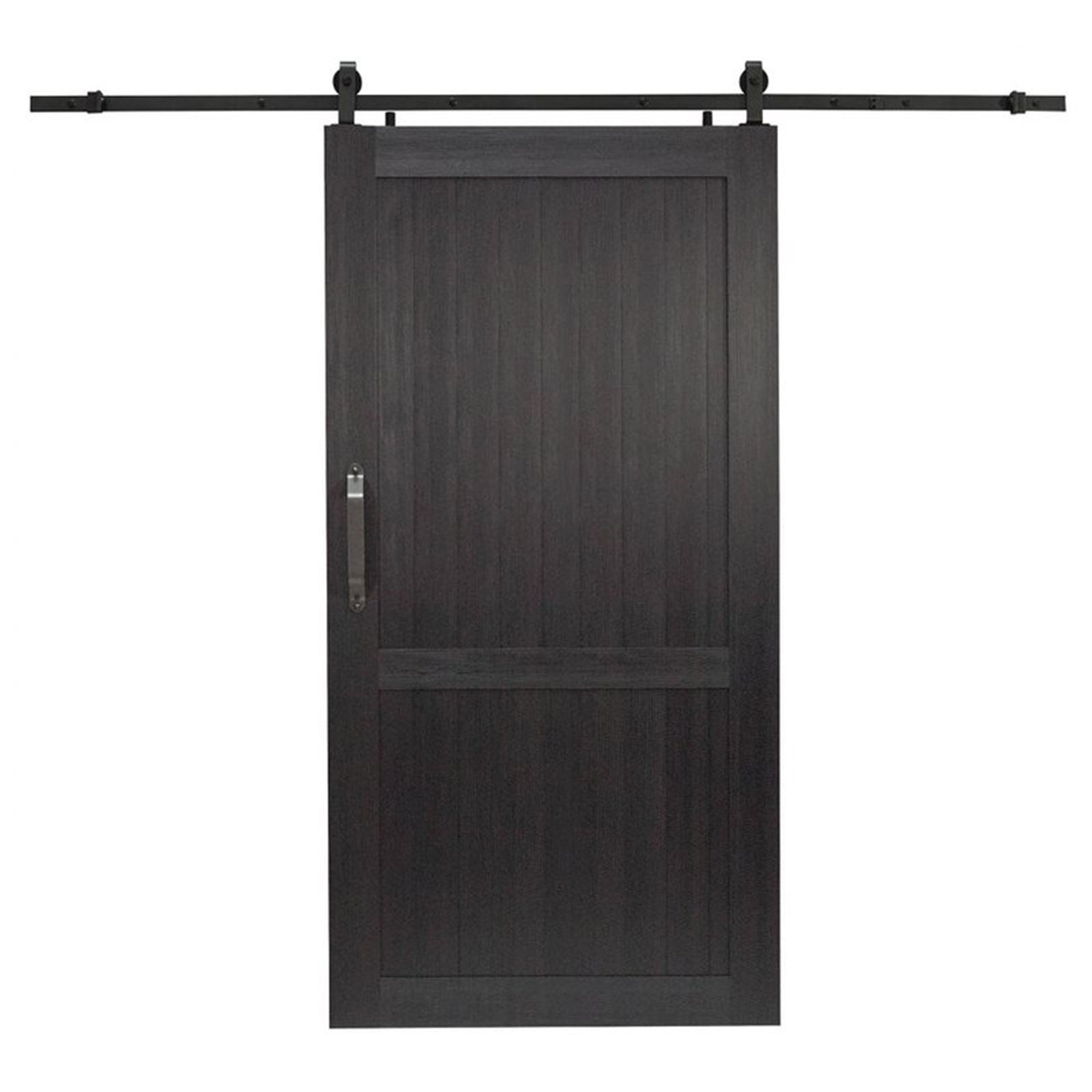 LTL Home Products MLB3684BHKD Millbrooke Ready to Assemble PVC Barn Door, Black - VMInnovations
