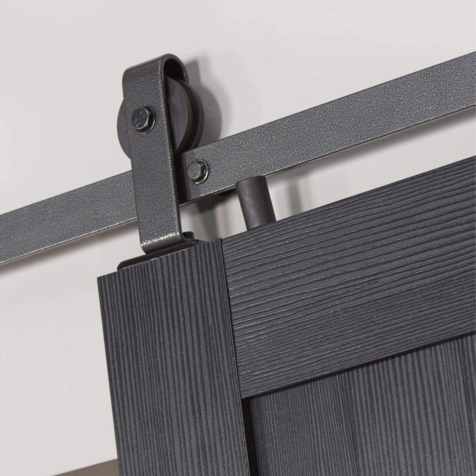 LTL Home Products MLB3684BHKD Millbrooke Ready to Assemble PVC Barn Door, Black - VMInnovations