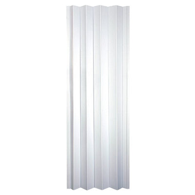 36 Inch x 80 Inch Frost White Vinyl Accordion Door w/ Hardware (Open Box)