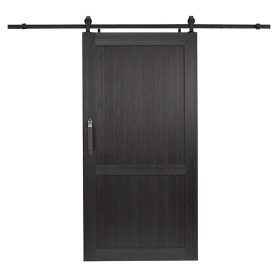 LTL Home Products MLB4284BHKD Millbrooke Ready to Assemble PVC Barn Door, Black