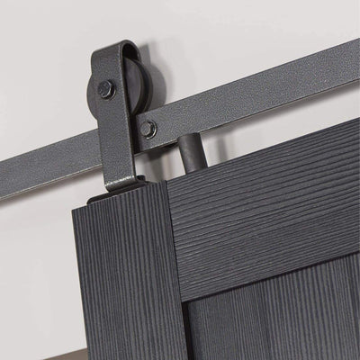 LTL Home Products MLB4284BHKD Millbrooke Ready to Assemble PVC Barn Door, Black