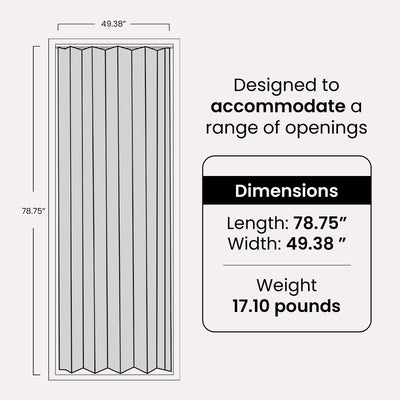LTL Home Products Spectrum Elite Vinyl Accordion Door, Silver (Used) - VMInnovations