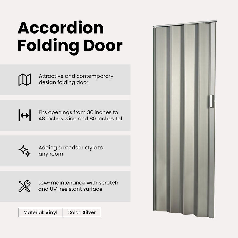 LTL Home Products EL4880S Spectrum Elite Vinyl Accordion Door (Open Box)