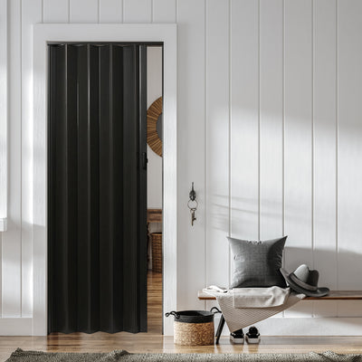 LTL Home Products 36 x 80 Inch Plaza Espresso Vinyl Accordion Door (Used) - VMInnovations