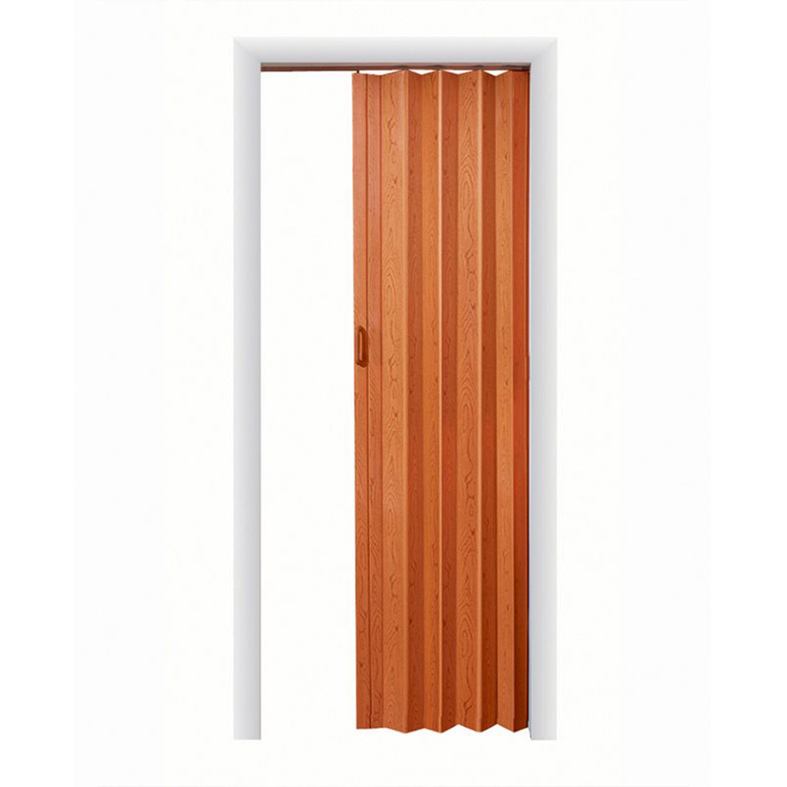 36 x 80 Inch Plaza Pecan Vinyl Accordion Door with Hardware (Open Box) - VMInnovations
