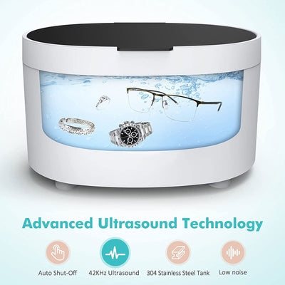 Hanience Ultrasonic 600 MI Portable Professional Jewelry Cleaner with 5 Timers