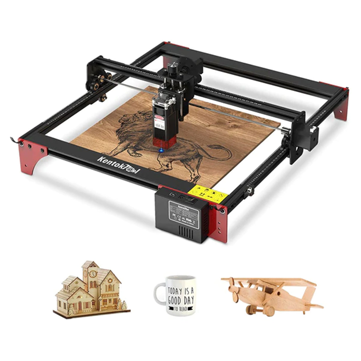 KentokTool LE400 Pro Accuracy Higher Laser Engraver for Engraving Wood and Metal