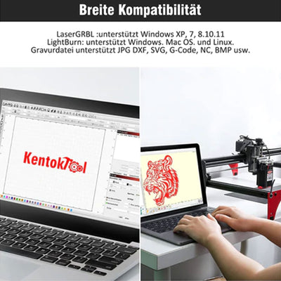 KentokTool LE400 Pro Accuracy Higher Laser Engraver for Engraving Wood and Metal