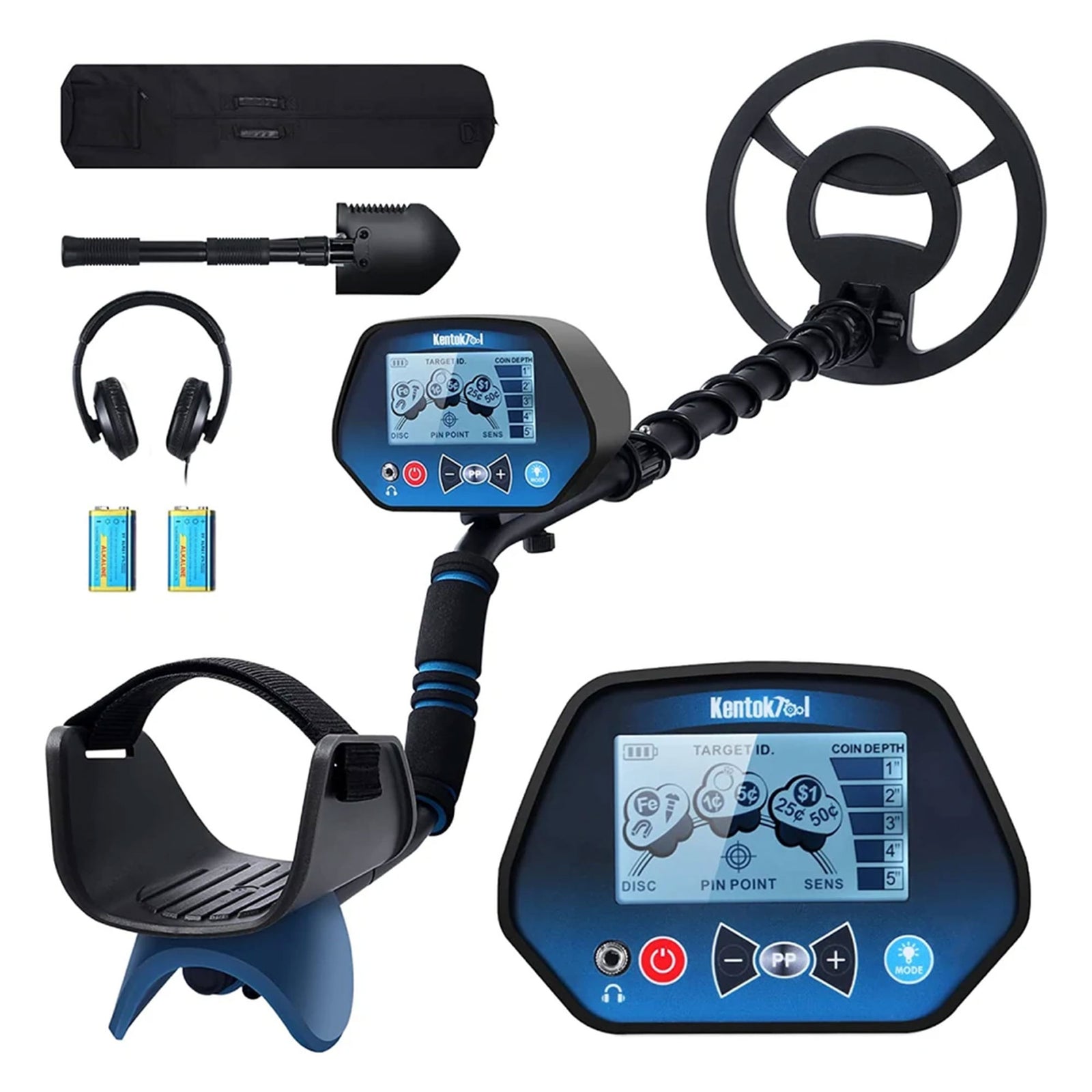 KentokTool Metal Detector w/ 3 Operating Modes, Waterproof Coil, & LCD (Used) - VMInnovations