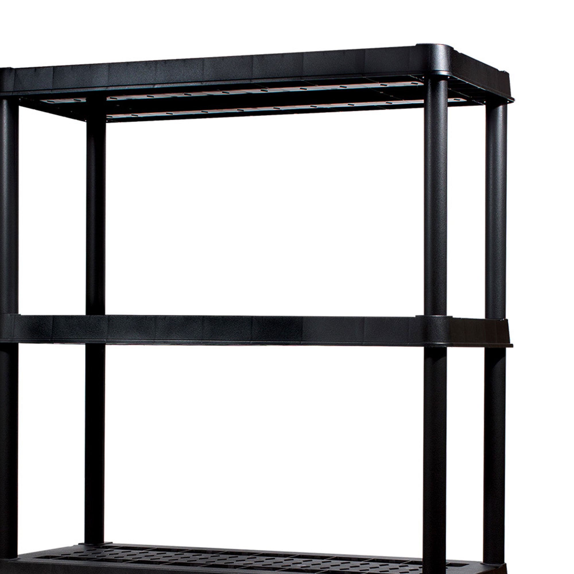 Greenmade Plastic 5 Tier Utility Rack and Shelving for Garages or Sheds, Black