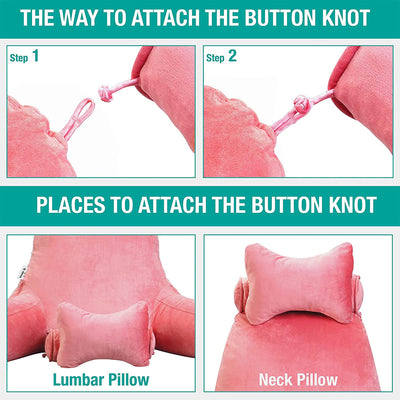 Extra Large Reading and Bed Rest Pillow with Back and Arm Support  (Open Box)