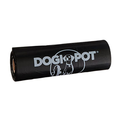 Dogipot Aluminum Junior Bag Dispenser, 400 Bag Capacity, w/ Case of 10 Bag Rolls