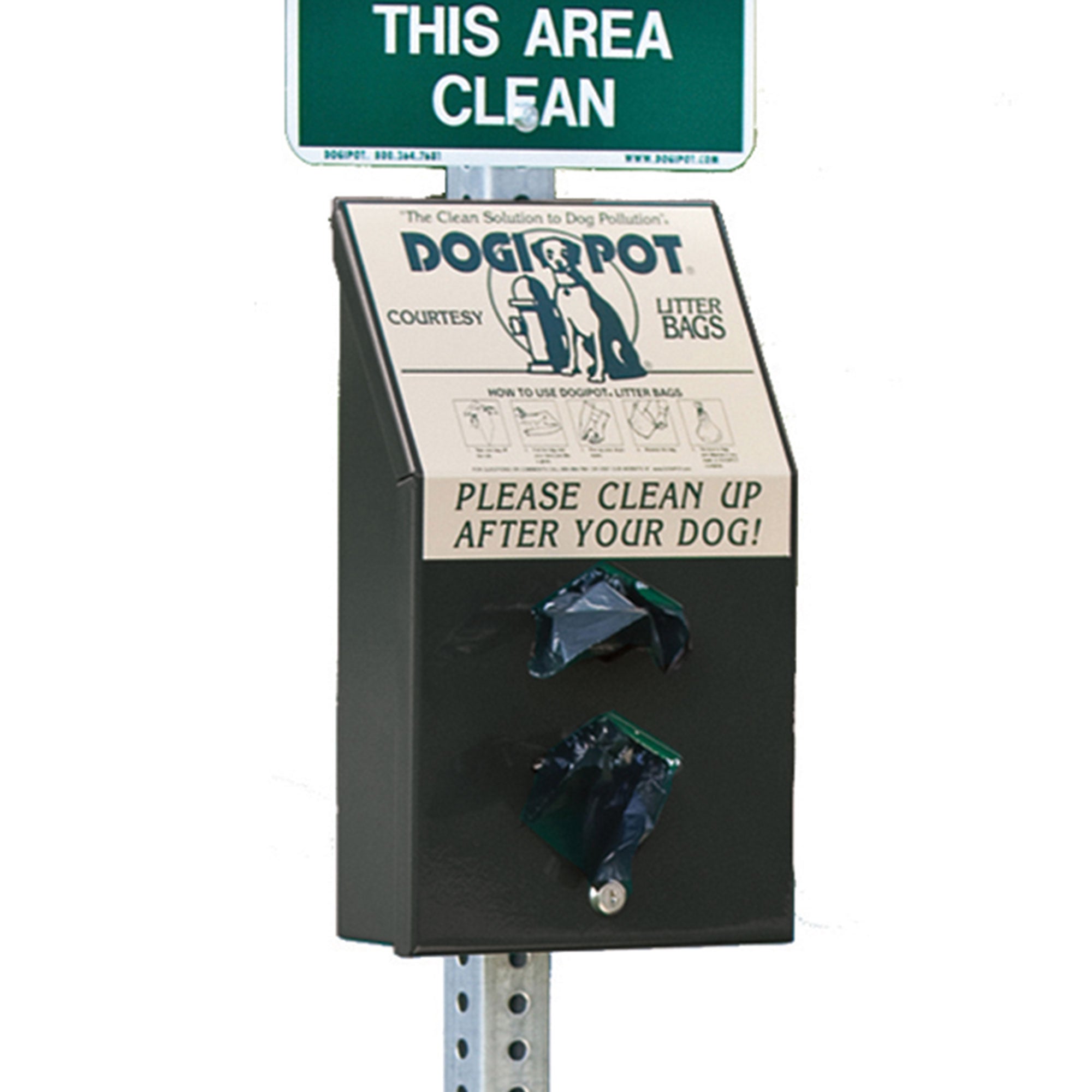 Dogipot High Traffic Pet Station Bag Dispenser with Case of 2,000 Waste Bags