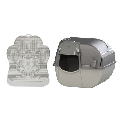 Omega Paw Elite Roll 'N Clean Self Cleaning Litter Box & Paw Cleaning Litter Mat - VMInnovations