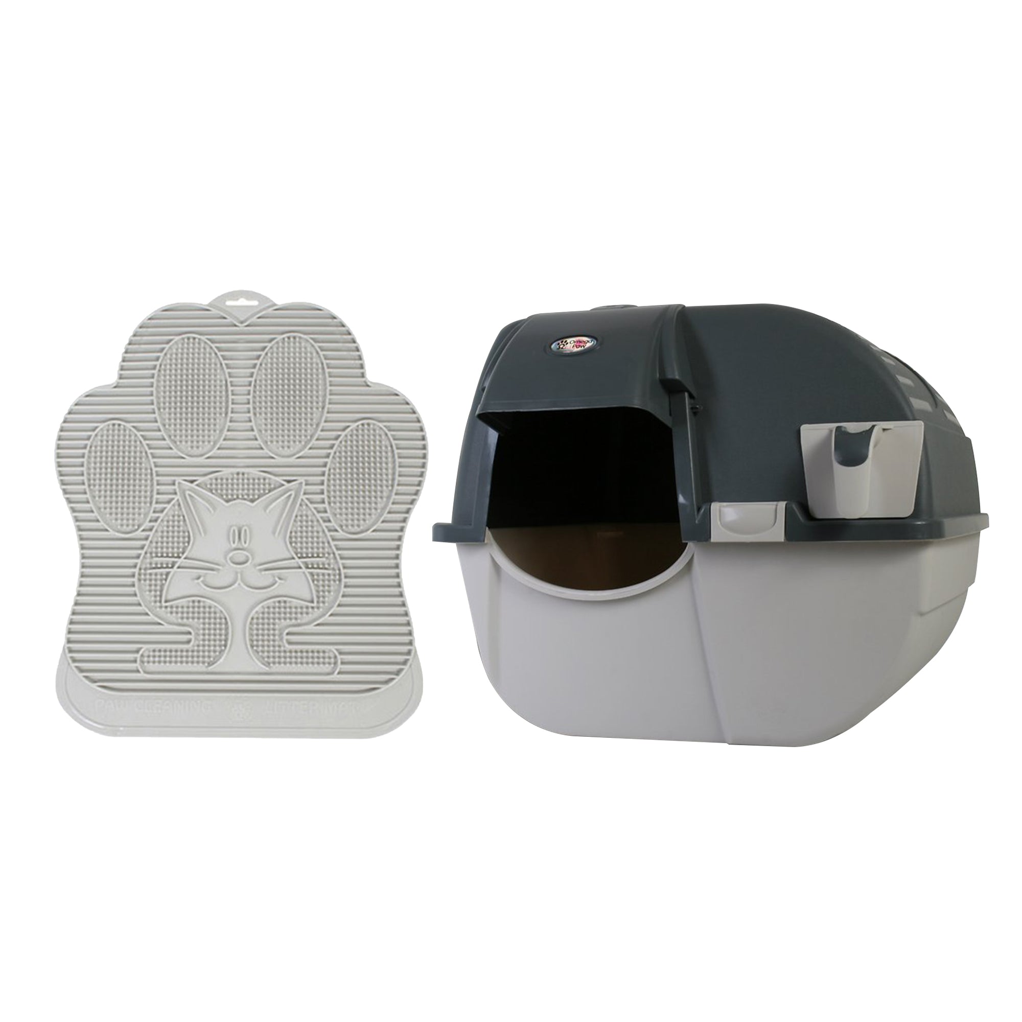 Omega Paw Elite Roll 'N Clean Self Cleaning Litter Box & Paw Cleaning Litter Mat - VMInnovations