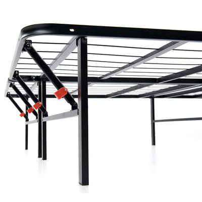 Classic Brands Hercules Heavy Duty Metal 14 Inch Twin Platform Bed Frame, Black