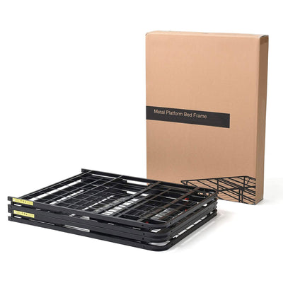 Classic Brands Hercules Heavy Duty Metal 14 Inch Twin Platform Bed Frame, Black