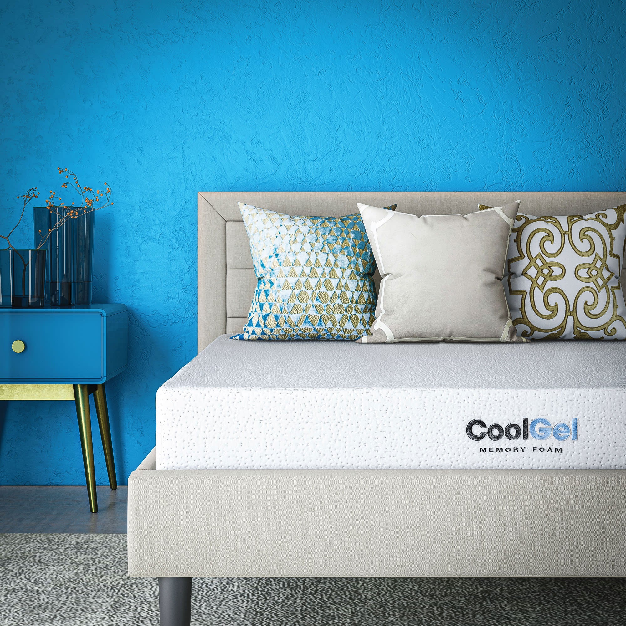 Classic Brands Cool Gel Infused Memory Foam Mattress, 8 Inch, Full Sized, White