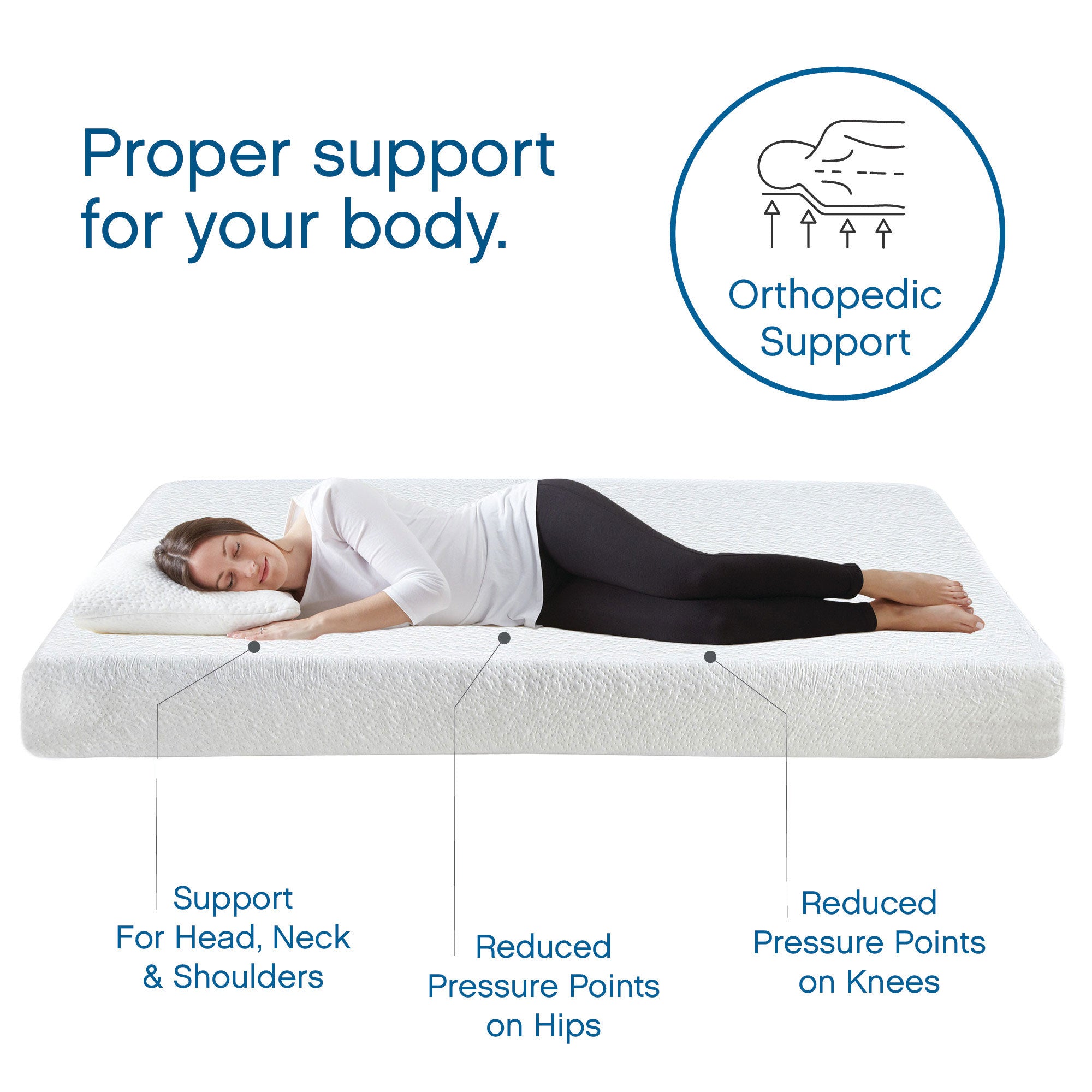 Classic Brands Cool Gel Infused Memory Foam Mattress, 8 Inch, Full Sized, White