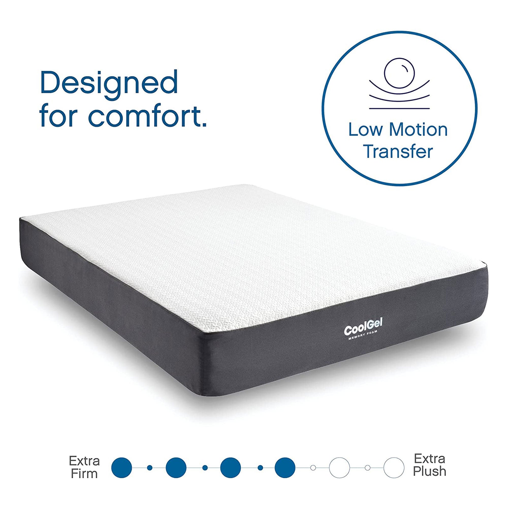 Classic Brands 10 Inch Tall Cool Gel Memory Foam Medium Firm Mattress, Twin XL