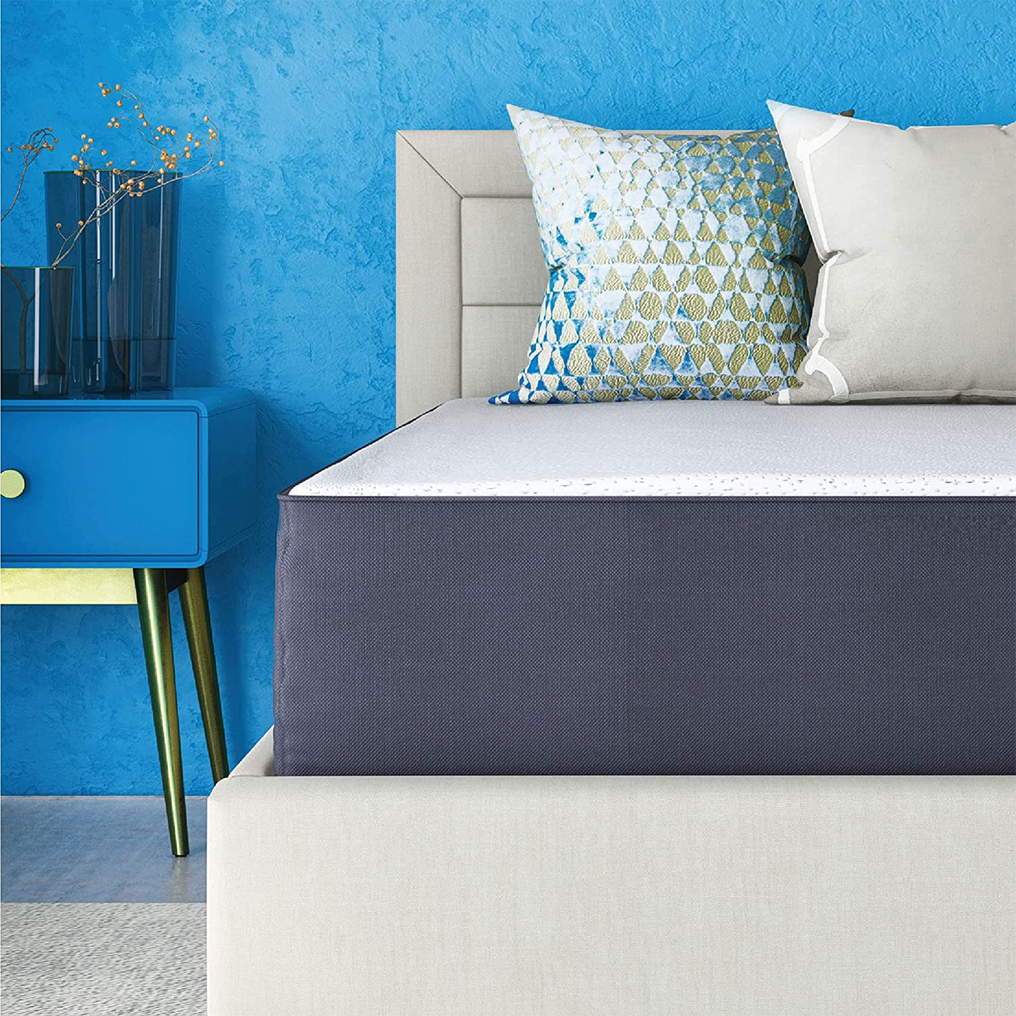 Classic Brands 10 Inch Tall Cool Gel Memory Foam Medium Firm Mattress, Queen