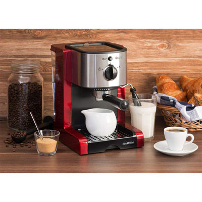 KLARSTEIN Passionata 6 Cup Espresso, Cappuccino and Steam Frother Machine (Used)