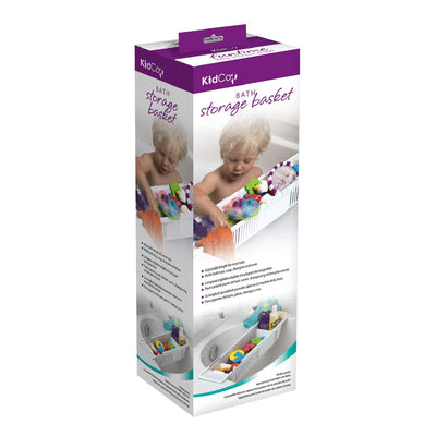 KidCo S372 Plastic Bath Tub Storage Basket and Toy Organizer for Babies, White