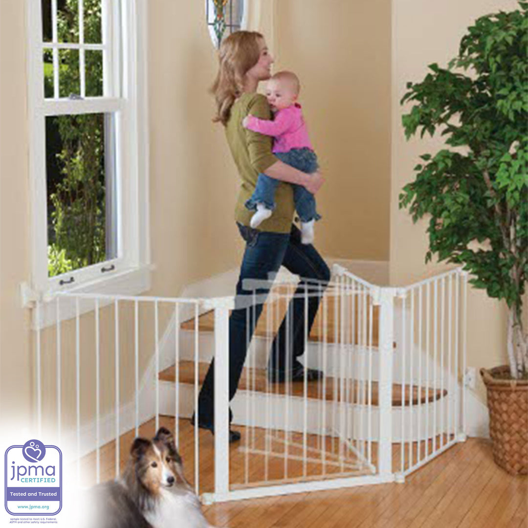 KidCo Custom Fit Auto Closing ConfigureGate Baby Gate with 30 Inch Door, White