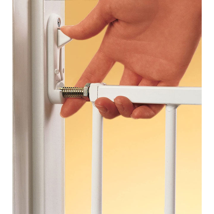 KidCo G2000 Safeway Top of Stairs Quick Release Baby Gate, 42.5 x 30.5 In, White