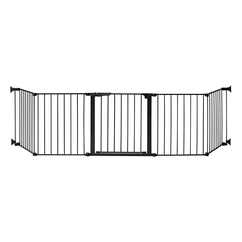 KidCo Custom Fit Auto Closing HearthGate Baby or Fireplace Gate Enclosure, Black