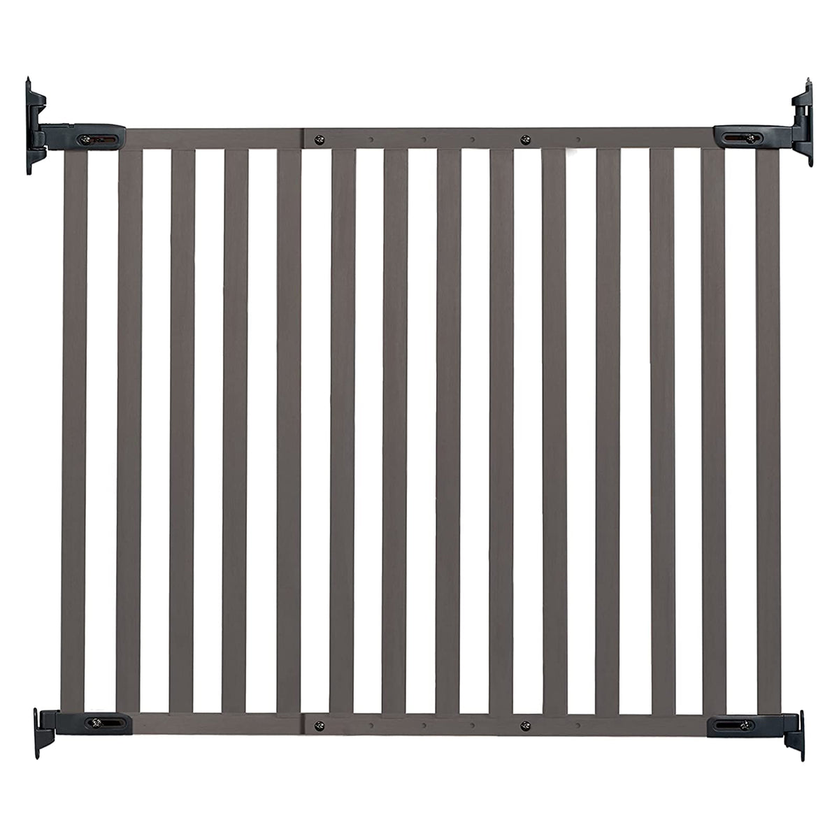 KidCo Angle Mount Safeway Stair Top Quick Release Bamboo Baby Pet Gate, Gray