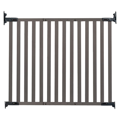 KidCo Angle Mount Stair Top Quick Release Bamboo Baby Pet Gate, Gray (For Parts)