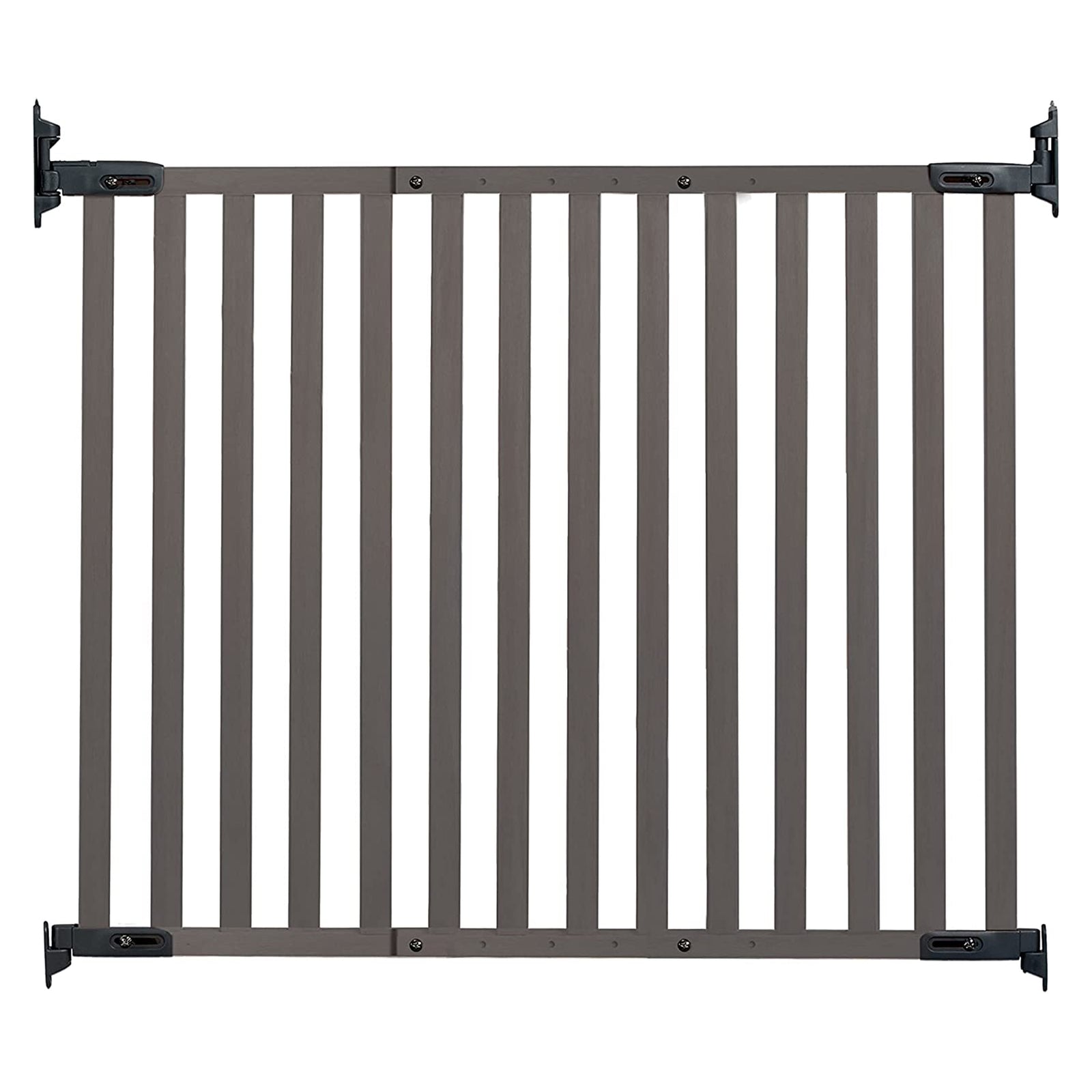 Angle Mount Safeway Stair Top Quick Release Bamboo Baby Pet Gate, Gray (Used) - VMInnovations